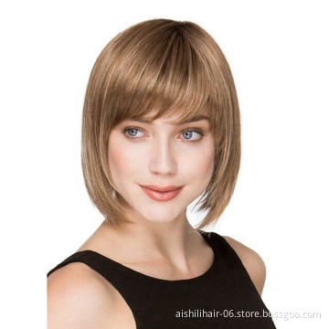 The best-selling 13-inch short  part of high temperature synthetic filament weave Bob wig wigs for  women